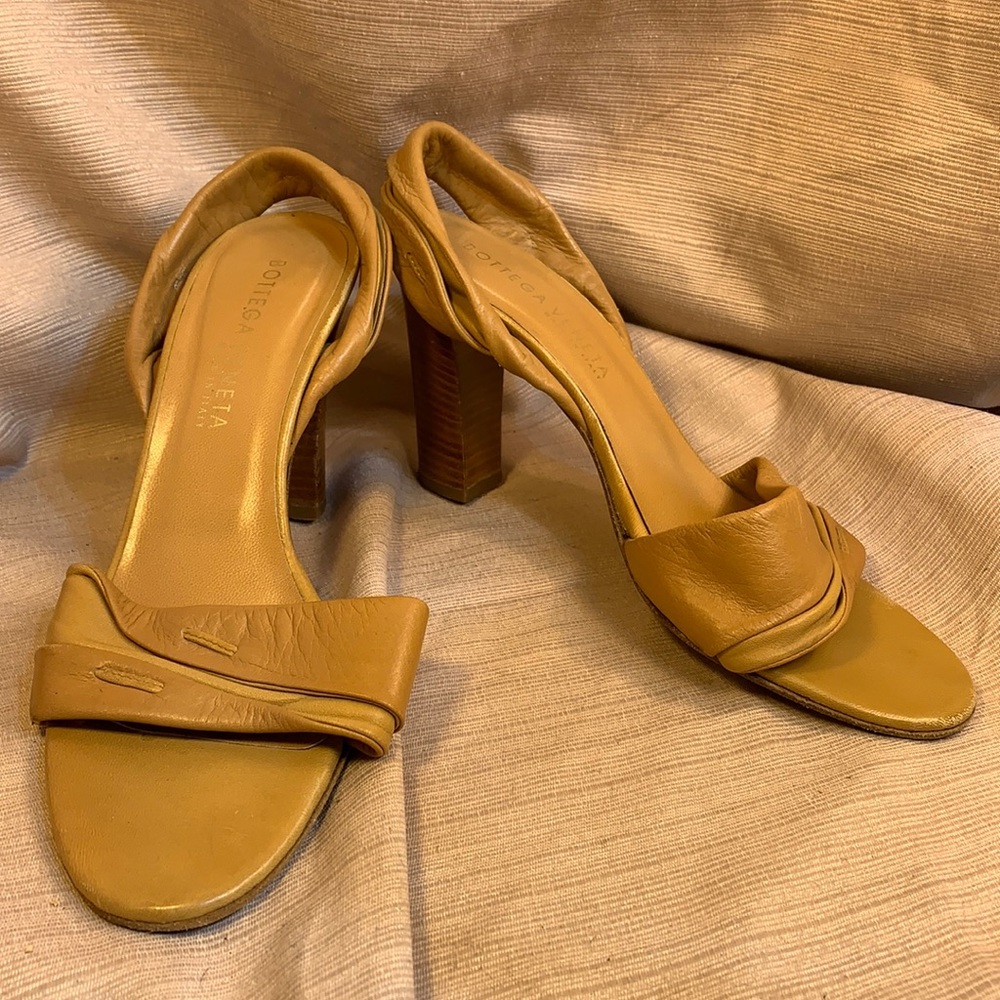 Bottega Veneta super soft leather sling back heels